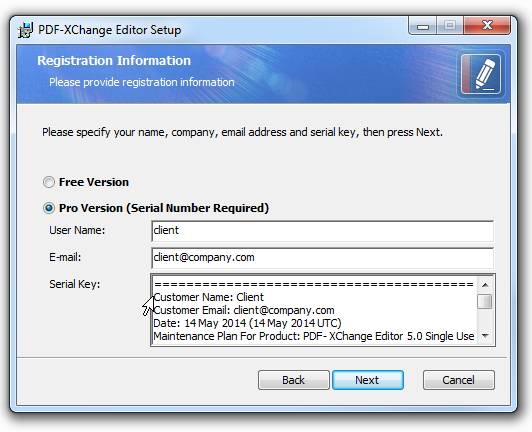 license key pdf xchange editor
